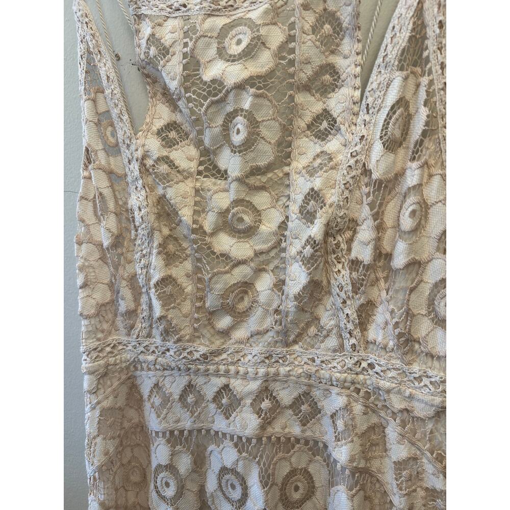 Free People Just Like Honey Ivory Lace Handkerchief Dress Size 2 - Picture 13 of 13